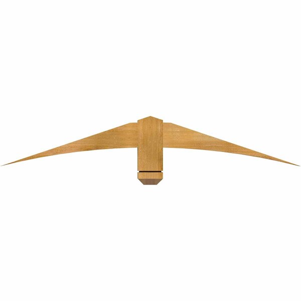 Ekena Millwork Bellingham Rough Sawn Timber Gable Bracket, Western Red Cedar, 48"W x 8"H x 2"D x 4"F, 4/12 Pitch GBW048X08X0204BEL00RWR - main